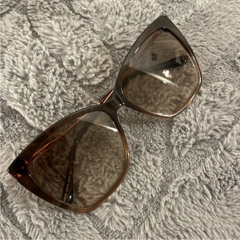 Jimmy Choo Brown Gradient Cat Eye Sunglasses